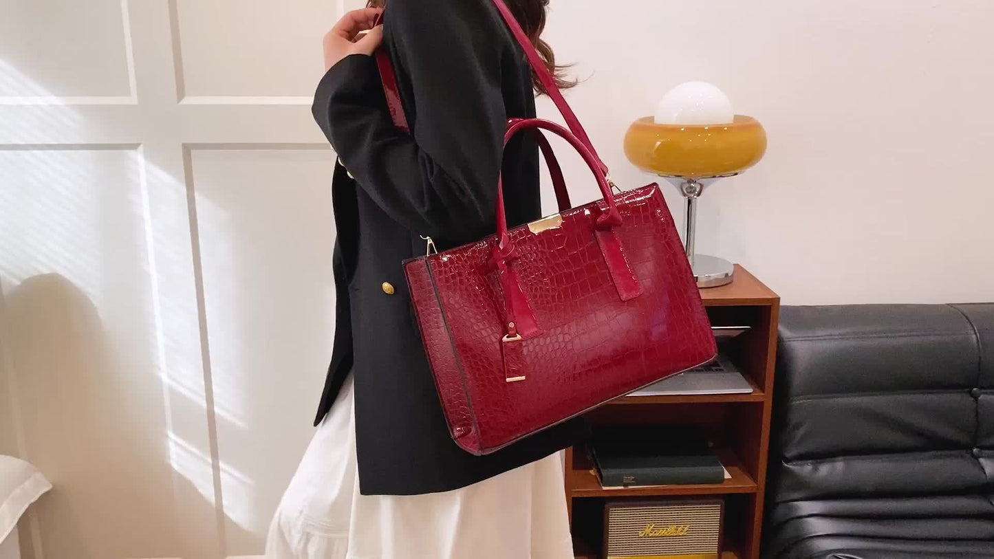 Crocodile Pattern Handbag