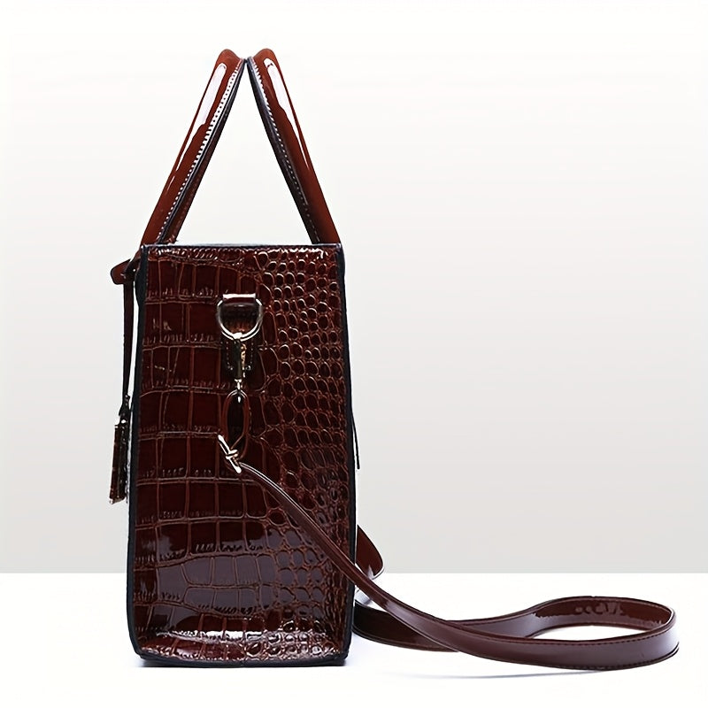 Crocodile Pattern Handbag