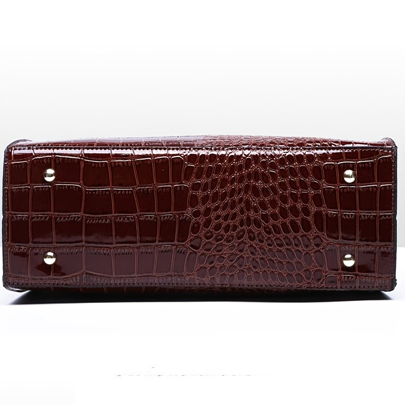Crocodile Pattern Handbag