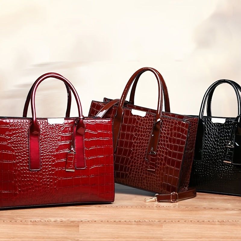 Crocodile Pattern Handbag