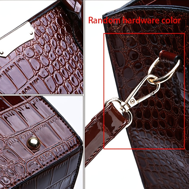 Crocodile Pattern Handbag